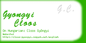 gyongyi cloos business card